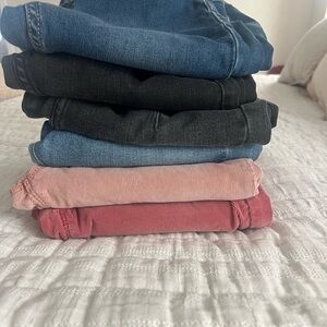 Free People Women's Jeans - Black, Blue, Pink, Red
